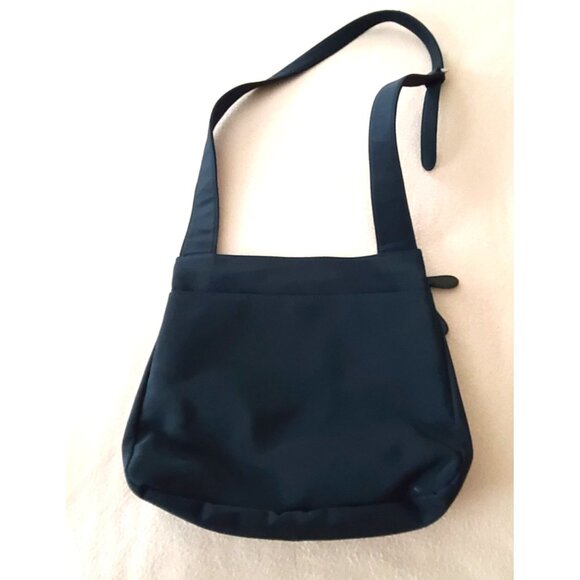 Vintage Hobo International Flight Path Black Nylon Front Flap Crossbody Bag - Picture 3 of 16